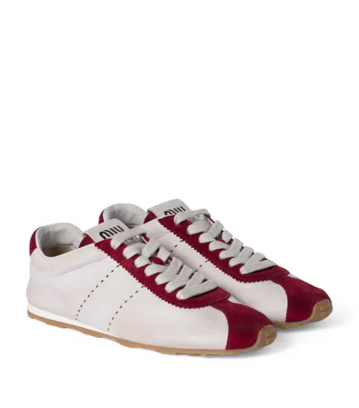 Miu Miu Plume Sneakers In White