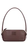 Miu Miu Leather Pouch In Brown