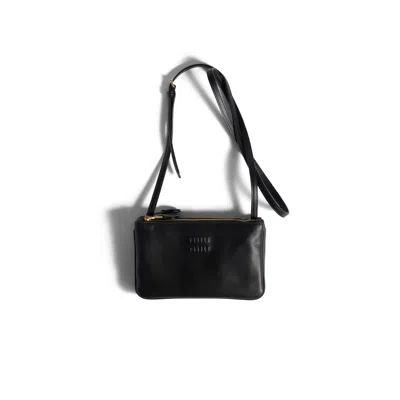 Miu Miu Leather Pouch In Black