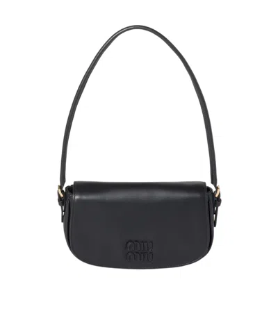 Miu Miu Leather Pouch In Black
