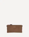 Miu Miu Women Logo Mini Pouch In Brown