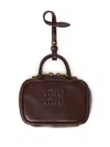 Miu Miu Miniature Bag Pendant In F0nbl Brown