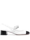 Miu Miu Chain Strap Slingback Cap Toe Pump