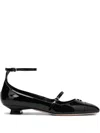 Miu Miu Round Head Low-heeled Shoes In Black