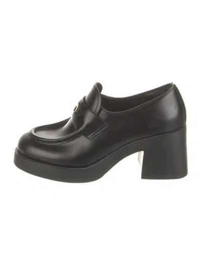 Pre-owned Miu Miu Leather Pumps In Black