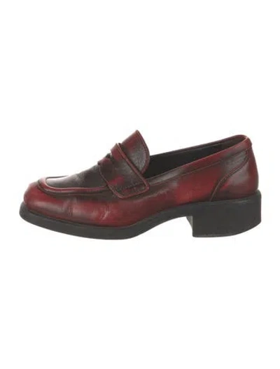 Pre-owned Miu Miu Leather Pumps In Red