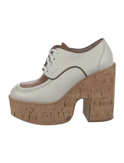 Pre-owned Miu Miu Leather Pumps In White