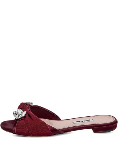 Pre-owned Miu Miu Leather Sandals