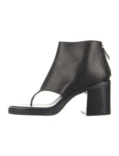 Pre-owned Miu Miu Leather Sandals In Black