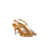 Miu Miu Leather Sandals In Multi