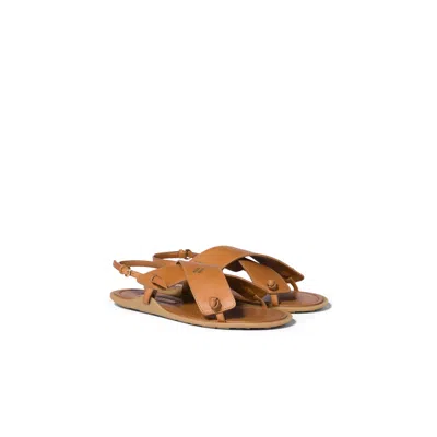Miu Miu Leather Sandals In Brown