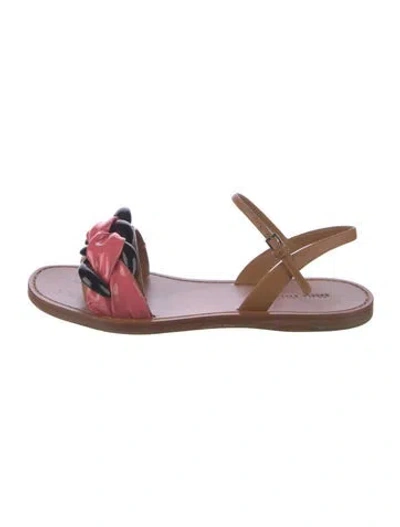 Pre-owned Miu Miu Leather Sandals In Brown