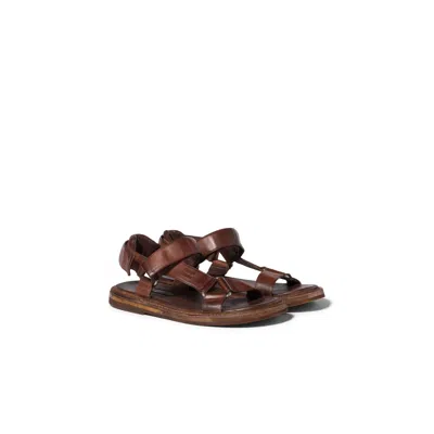 Miu Miu Leather Sandals In Multi