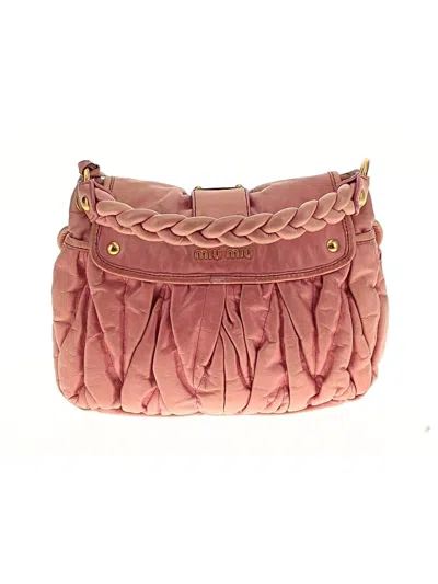 Pre-owned Miu Miu Leather Satchel In Pink