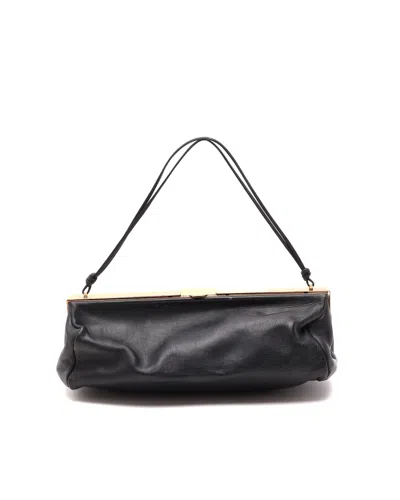 Miu Miu Leather Shoulder Bag In Black
