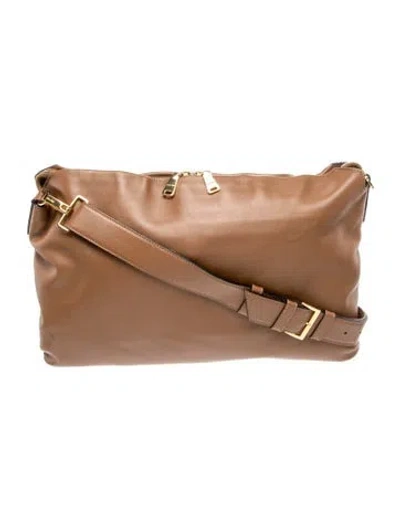 Pre-owned Miu Miu Leather Shoulder Bag In Brown