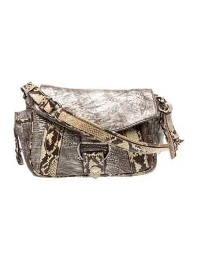 Pre-owned Miu Miu Leather Shoulder Bag In Neutral