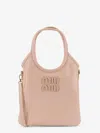Miu Miu Leather Shoulder Bag In Pink