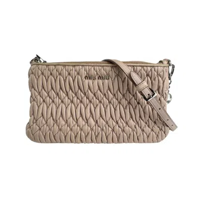 Pre-owned Miu Miu Leather Shoulder Bag () In Multi