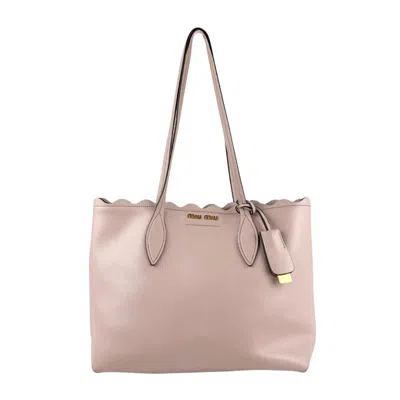 Pre-owned Miu Miu Leather Shoulder Bag () In Pink