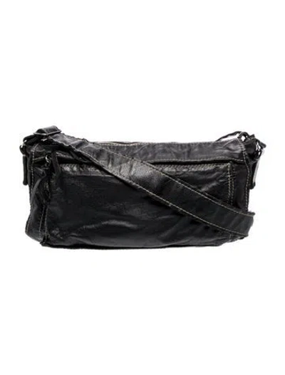 Pre-owned Miu Miu Leather Shoulder Bag Vintage In Black