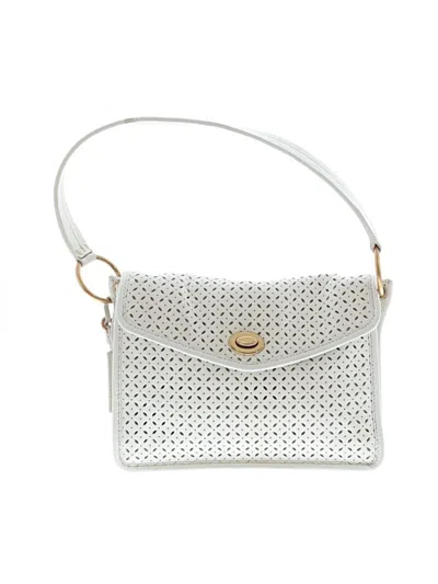 Pre-owned Miu Miu Leather Shoulder Bag In White