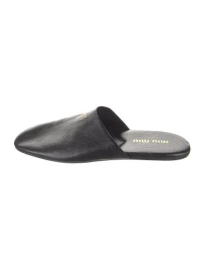Pre-owned Miu Miu Leather Slides In Multi