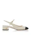 Miu Miu Bicolor Mary Jane Slingback Pumps In White
