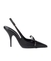 Miu Miu Chic Leather Kitten Heel Pumps With Buckle In Black