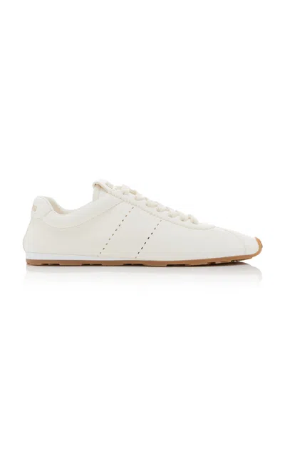 Miu Miu Nappa Leather Sneakers In Ivory