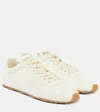 Miu Miu Leather Plume Low-top Sneakers Rubber Sole In White