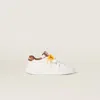 Miu Miu Leather Sneakers With Double Laces In Multi