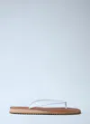 Miu Miu Logo Rubber Thong Sandals Notched Sole In White