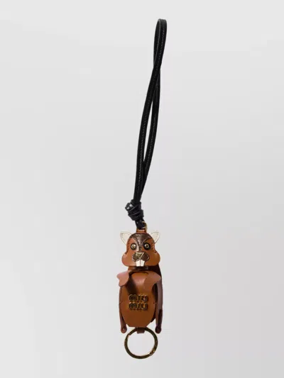 Miu Miu Leather Squirrel Keyring