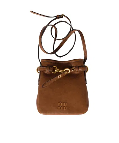 MIU MIU LEATHER STRAP POUCH