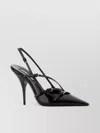 Miu Miu Patent Leather Slingbacks With Buckles In Multi