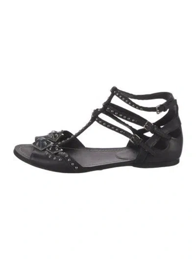 Pre-owned Miu Miu Leather Studded Accents In Black