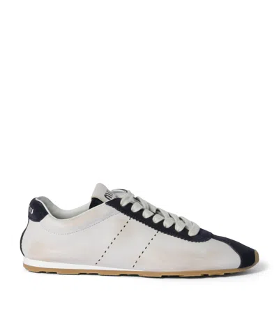 Miu Miu Sneakers With Contrast Panels And Rubber Sole In Multi