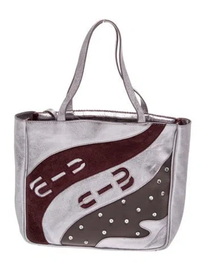 Pre-owned Miu Miu Leather Top Handle Bag In Multi