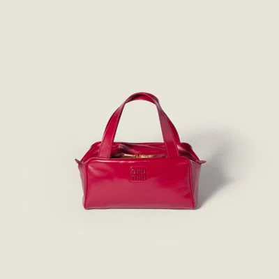 Miu Miu Leather Top-handle Bag In Red