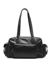 Miu Miu Leather Top-handle Tote Bag In Black