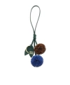 Miu Miu Leather Charm With Loop Handle And Pom Design