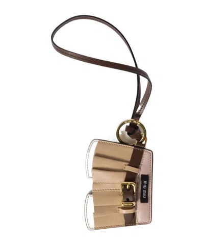 MIU MIU LEATHER KEYCHAIN TRICK