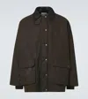 Miu Miu Leather-trimmed Cotton Canvas Blouson In Brown