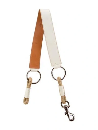 Pre-owned Miu Miu Leather Waist Belt In Neutral