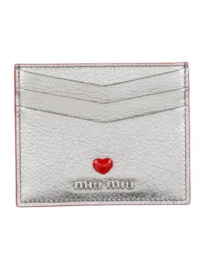 Pre-owned Miu Miu Leather Wallet In Multi