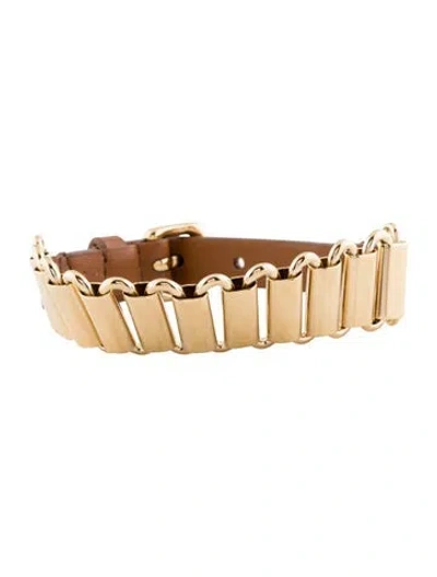 Pre-owned Miu Miu Leather Wrap Bracelet In Brown