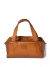 Miu Miu Leather Zipped Shoulder Bag In Brown