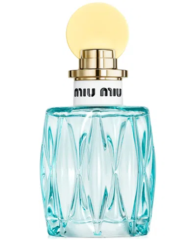 Miu Miu L'eau Bleue Eau De Parfum, 3.3 Oz. In Transparent