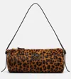 Miu Miu Leopard-print Calf Hair Shoulder Bag In Brown